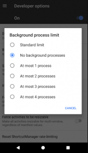 Limit Background Processes